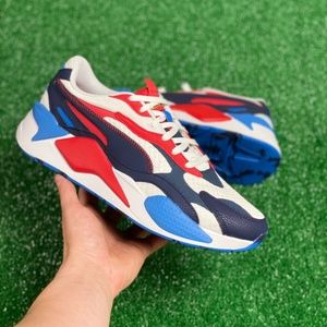 Puma RS X3 'USA' Low Mens Running Shoes White Red Blue 383637-01 NEW Multi Sz